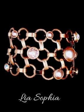 Vintage-Inspired Copper Pearl Link Bracelet